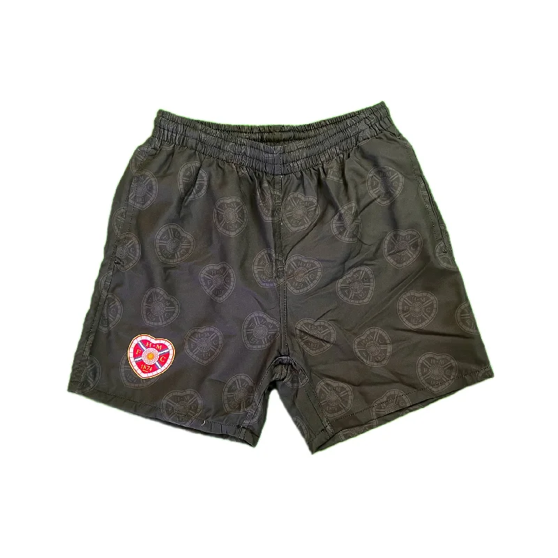 2024 Black Multi Crest Swim Shorts- Adult