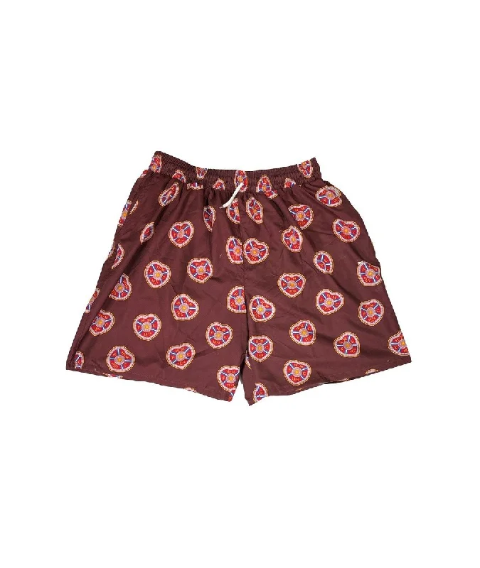 Youth Maroon Multi Crest Swim Shorts