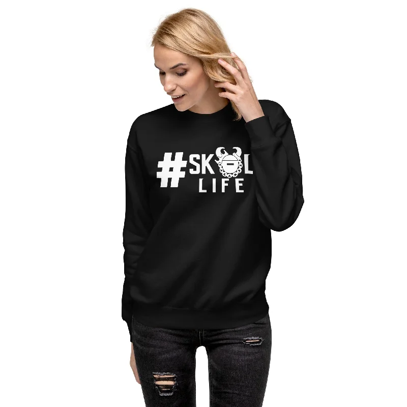 Customizable -- Unisex Premium Crewneck - Black - #Life