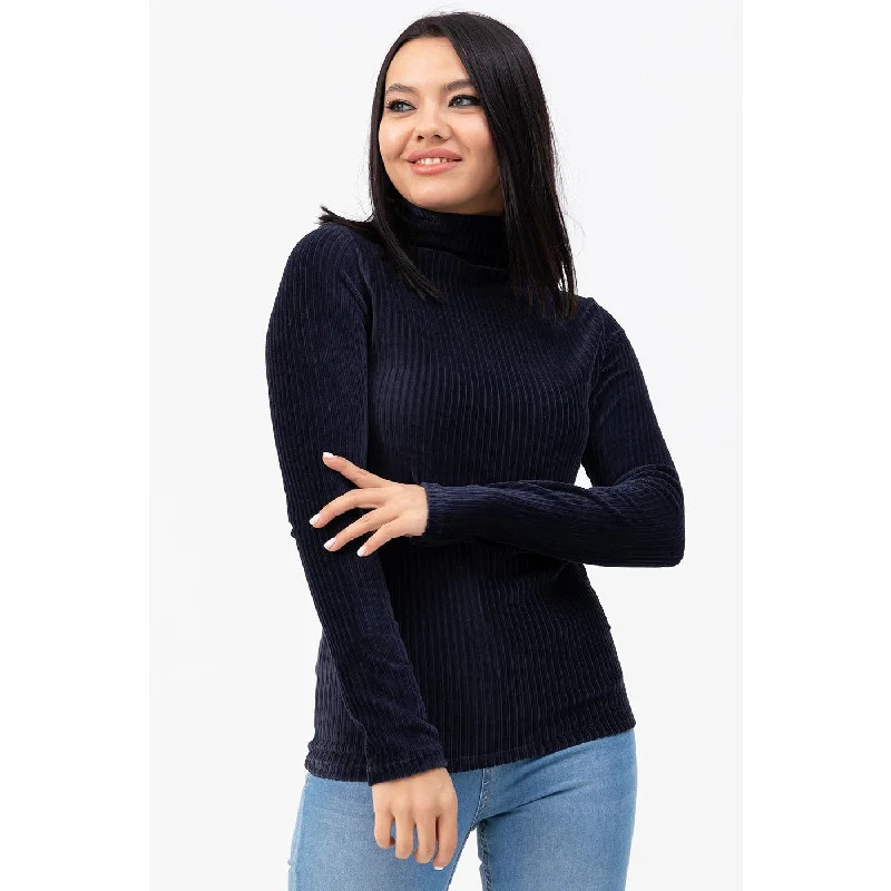 Navy Corduroy Blouse