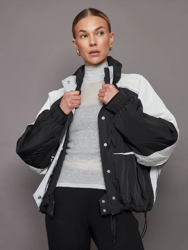 Esme Anorak - Black/ Soft White/ Reflective