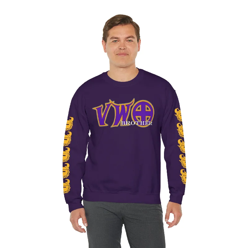 Unisex Heavy Blend™ Crewneck - VWO Brother + Game Day Helmet (Sleeves)