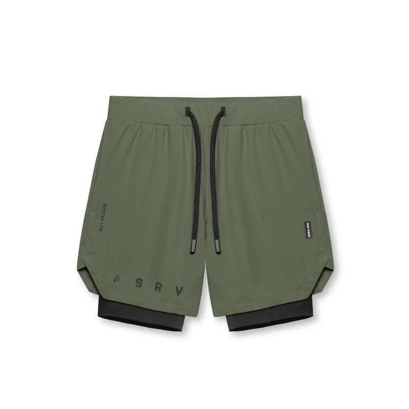 0866. Tetra-Lite® 7" Liner Short - Olive "ASRV"/Black