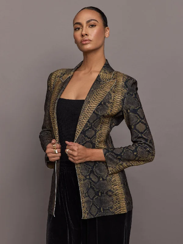 Classic Single Breasted Jacket - Python