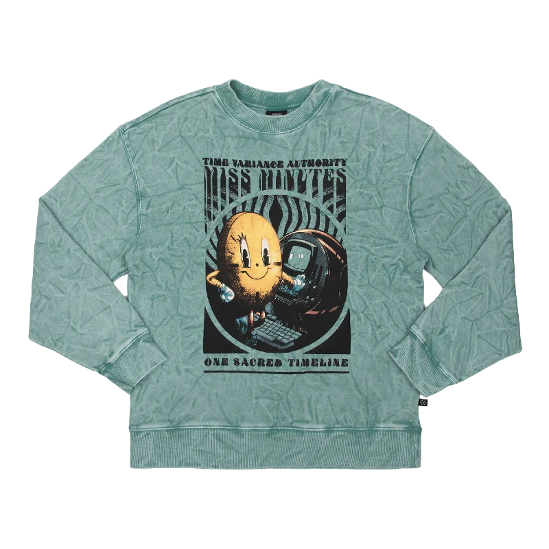 Miss Minutes Teal Crew Sweatshirt