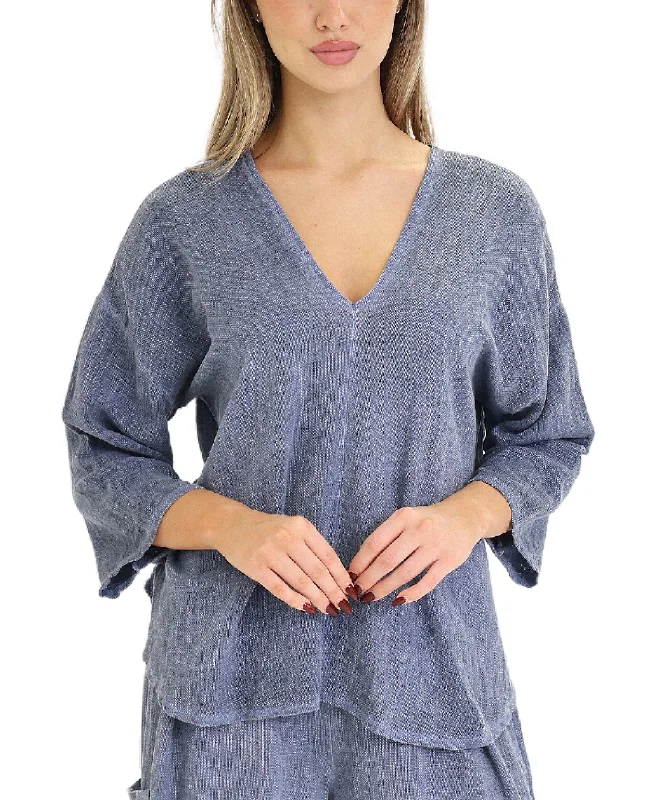 Linen & Cotton Combo Top