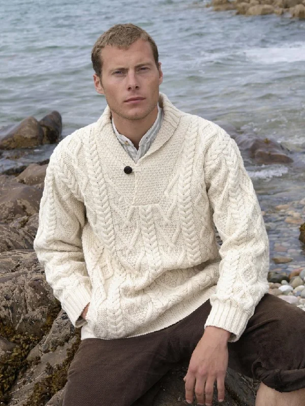 Aran - Men's Dublin Sweater - Natural