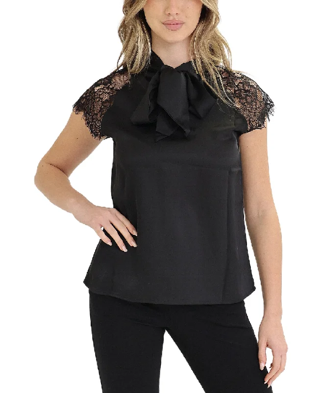 Blouse w/ Lace Sleeves