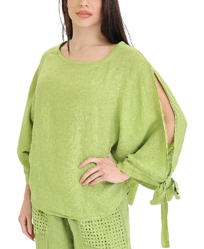 Linen Split Sleeve Top