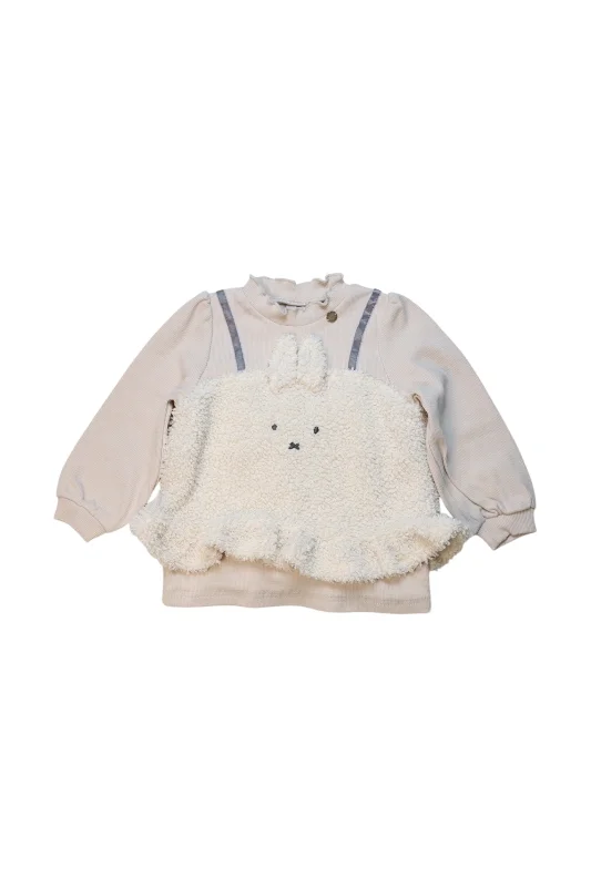 Petit Main Fleece Animal Sweatshirt 6-12M