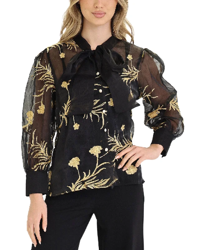 Chiffon Blouse w/ Embroidery