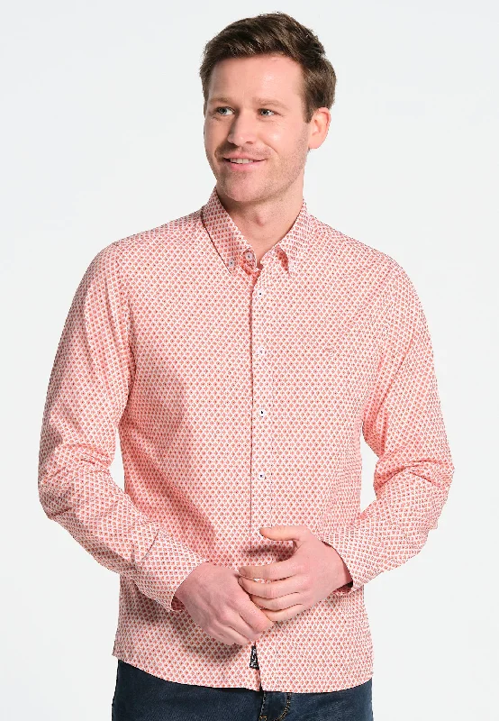 Chemise homme, imprimé poissons rouge