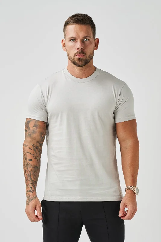 LUXE MERCERISED T-SHIRT - PEARL GREY