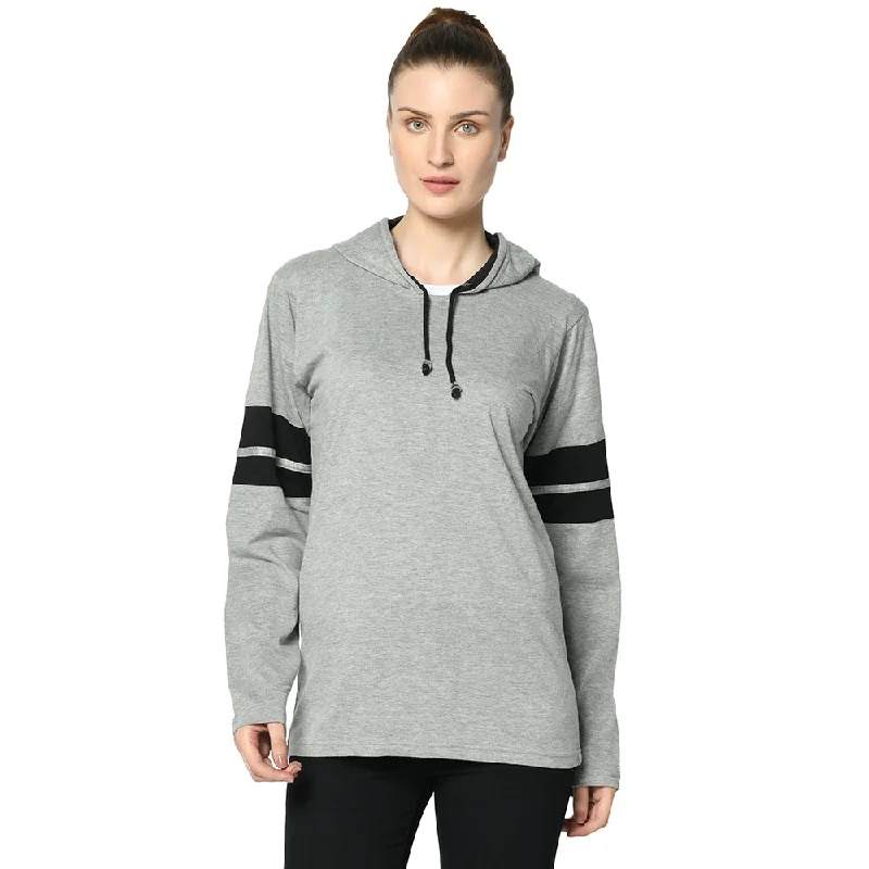 Vimal Jonney Grey Color Full Sleeve Tshirt For Women