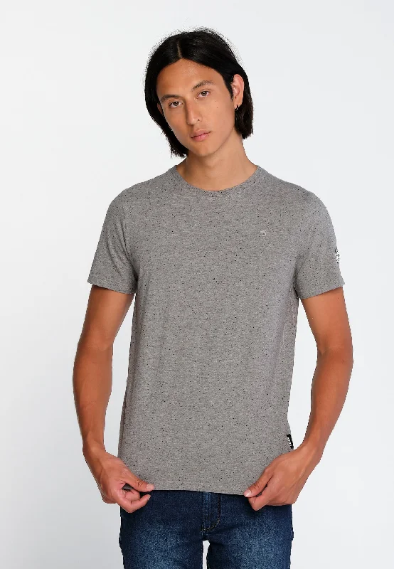 T-Shirt Essentials homme gris coupe droite en coton