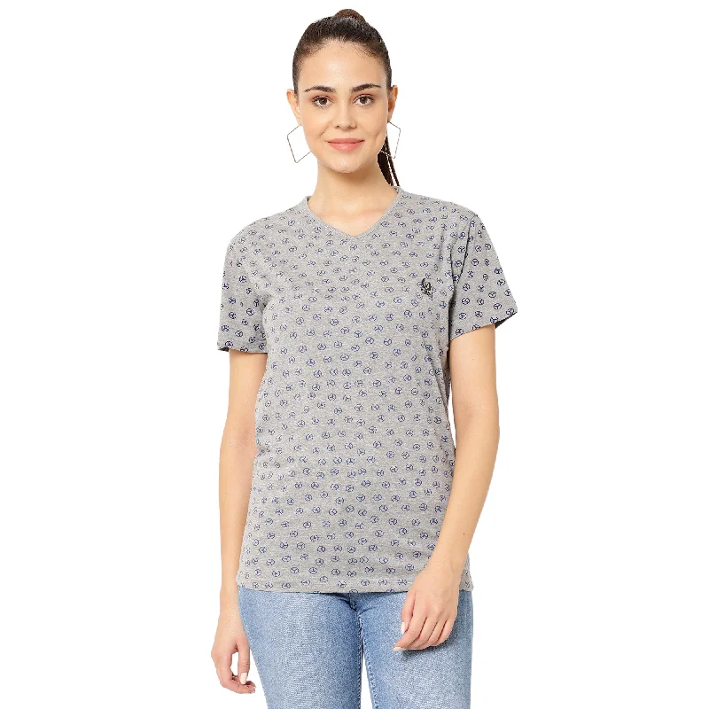 Vimal Jonney Silver Color T-shirt For Women