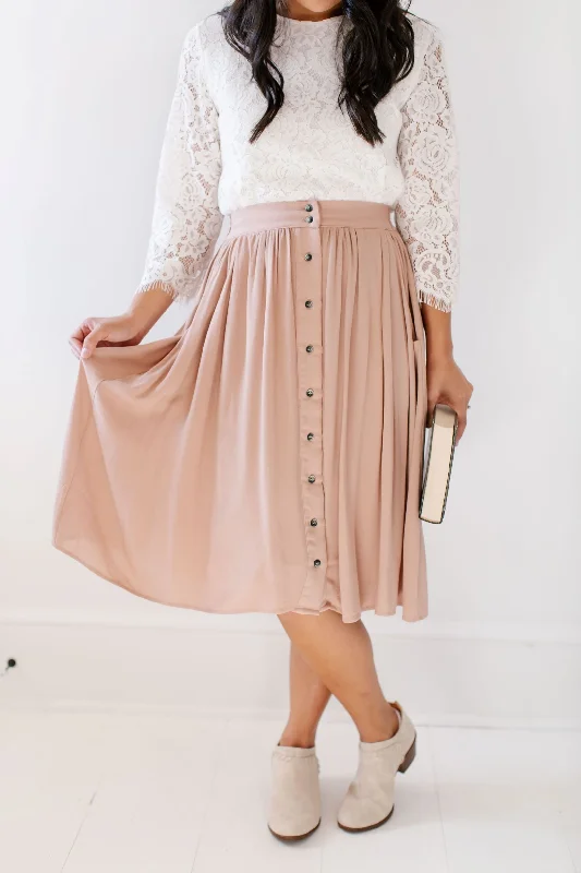 'Skye' Skirt in Taupe