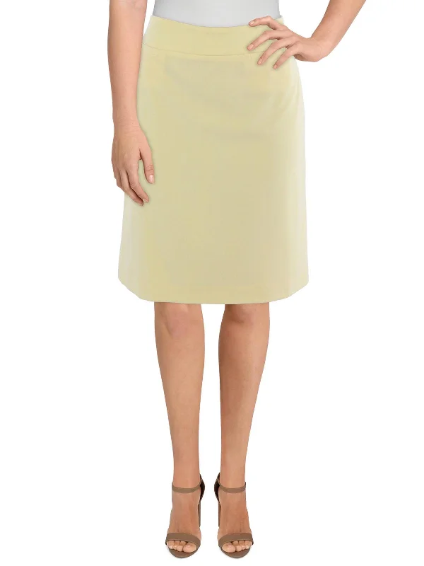 Womens Zipper Midi Pencil Skirt